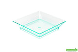 Plates, Appetizer, 2.5 Inch, Plastic, Sea Green Modern Design, Square, Heavyweight, 2.5 Linear Inch,1 - 100 COUNT