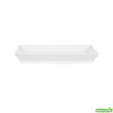 Plates, Appetizer, 5 Inch, Plastic, White Modern Design, Square, Heavyweight, 5 Linear Inch,1 - 100 COUNT