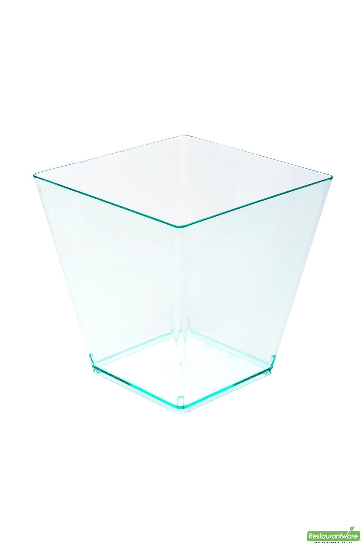 Cups, Geometric Kova Dessert, 8 Ounce, Plastic, Sea Green, Large Square, Heavyweight, 8 Ounce,1 - 100 COUNT