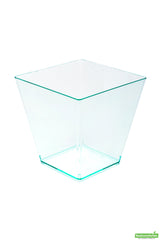 Cups, Geometric Kova Dessert, 8 Ounce, Plastic, Sea Green, Large Square, Heavyweight, 8 Ounce,1 - 100 COUNT