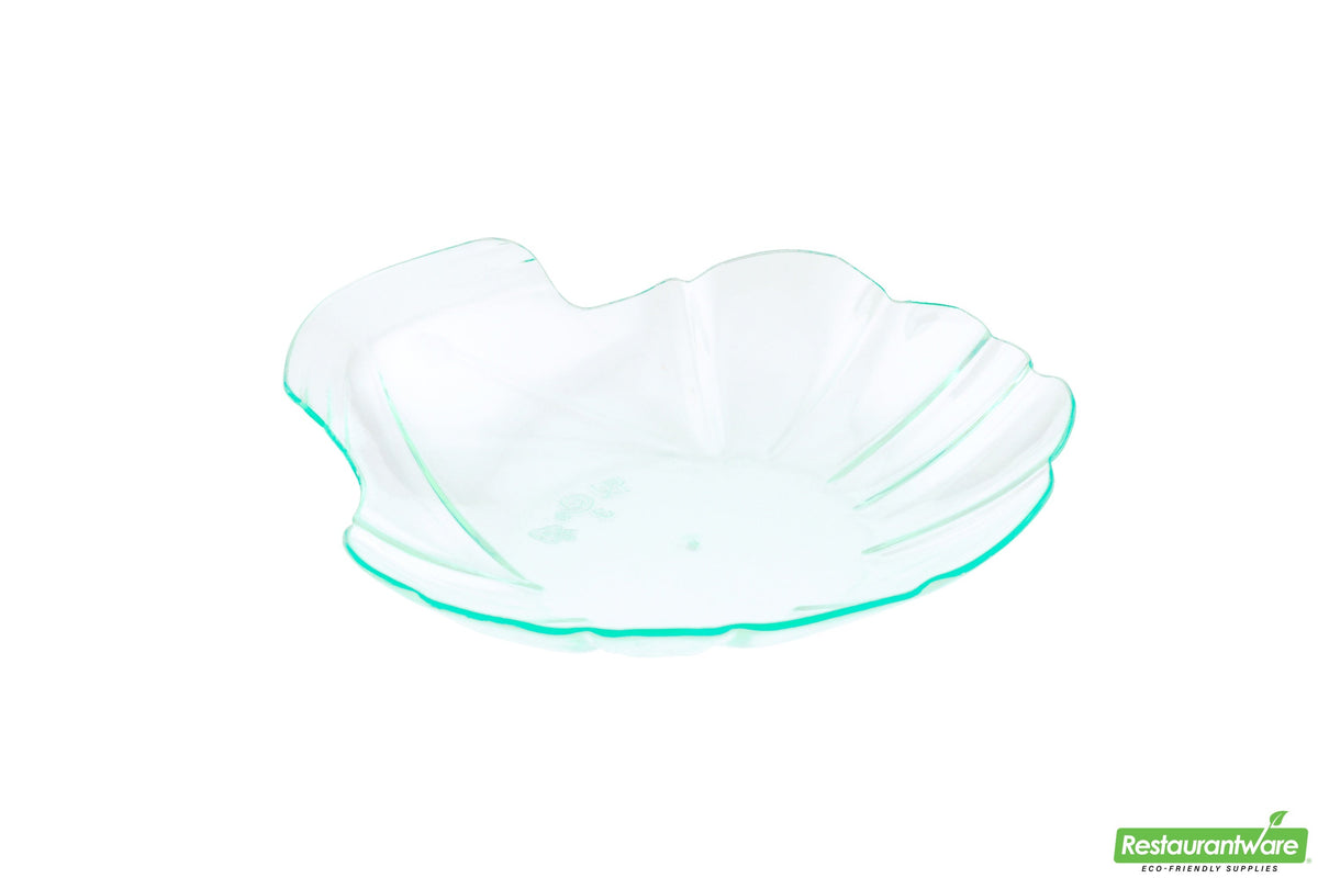Plates, Appetizer, 3.25 Inch, Plastic, Sea Green Amuse Bouche Design, Shell, Heavyweight, 3.25 Linear Inch,1 - 100 COUNT