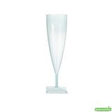 Flutes, Champagne, 5 Ounce, Plastic, Sea Green, Square Base, Heavyweight, 5 Ounce,1 - 100 COUNT