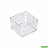Cups, 1.7 x 1.7 Inch, Plastic, Clear Quadrato Design, Square, Heavyweight, 1.7 Linear Inch,1 - 100 COUNT