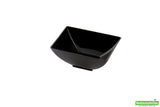 Bowls, Small, Plastic, Black Architetto Design, Square, Heavyweight,1 - 100 COUNT