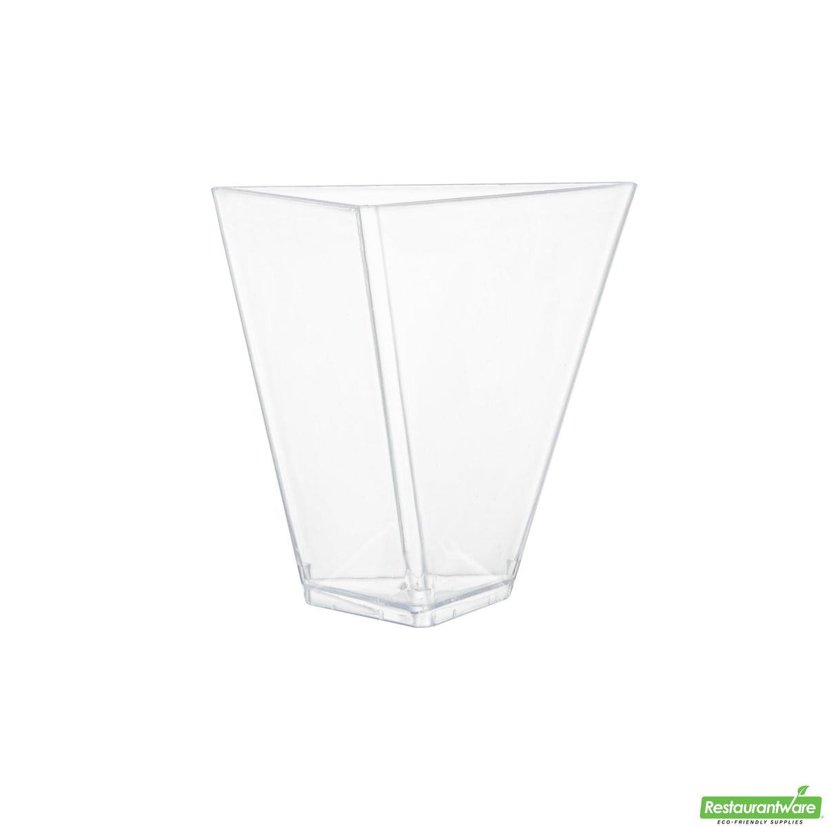 Cups, Dessert, 2.9 x 2.6 x 2.8 Inch, Plastic, Clear Torcente Design, Tall Triangle, Heavyweight,1 - 100 COUNT