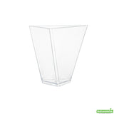 Cups, Dessert, 2.9 x 2.6 x 2.8 Inch, Plastic, Clear Torcente Design, Tall Triangle, Heavyweight,1 - 100 COUNT