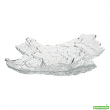 Plates, Serving, Vetri 18 x 13.5 x 3.75 Inch, Glass, Clear, Abstract Seashell,4 - 1 COUNT