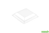 Lids, Plastic, Clear, Square, for Kova Dessert Cups, 2.5 Linear Inch,1 - 100 COUNT