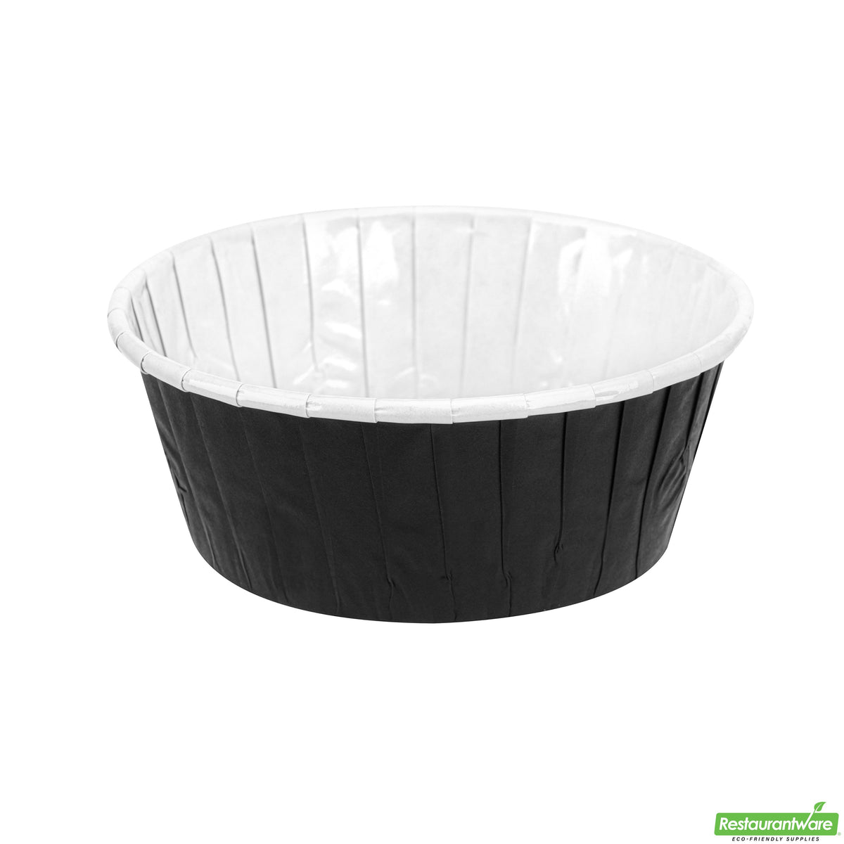Cups, Baking, 5 Ounce, Paper, Black, Pleated, Large 3.75 x 3.75 x 1.50 Inch, Round,200 - 1 COUNT