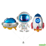 Balloon Set, Mylar, Balloonify 3-Piece, Space,100 - 3 PIECE