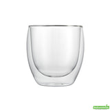 Cups, Coffee, Glass, 8 Ounce, Double-Wall, Borosilicate, 3.25 x 3.25 x 3.50 Inch,6 - 2 COUNT