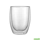 Cups, Coffee, Glass, 12 Ounce, Double-Wall, Borosilicate, 3.25 x 3.25 x 4.75 Inch,6 - 2 COUNT