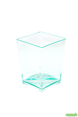 Cups, Quadrato Dessert, 4 Ounce, Plastic, Sea Green, Tall, Heavyweight, 4 Linear Inch,1 - 100 COUNT