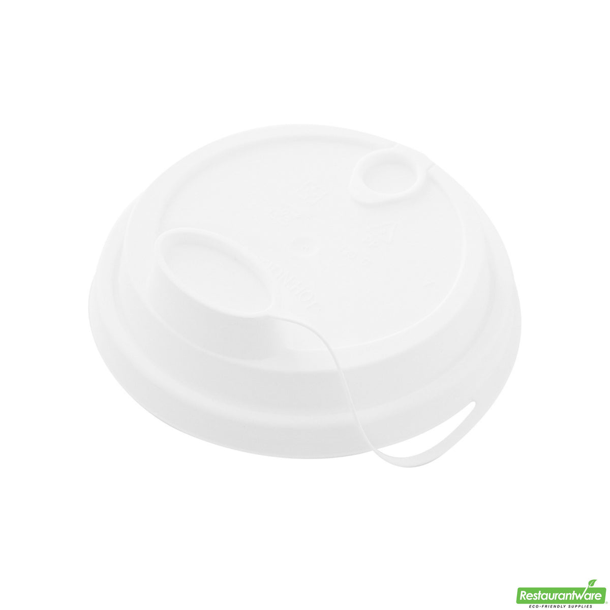 Lids, Straw Hole & Sip-Thru, Plastic, White, with 2 Plugs, for 12/16/24 Ounce Cups,1 - 500 COUNT