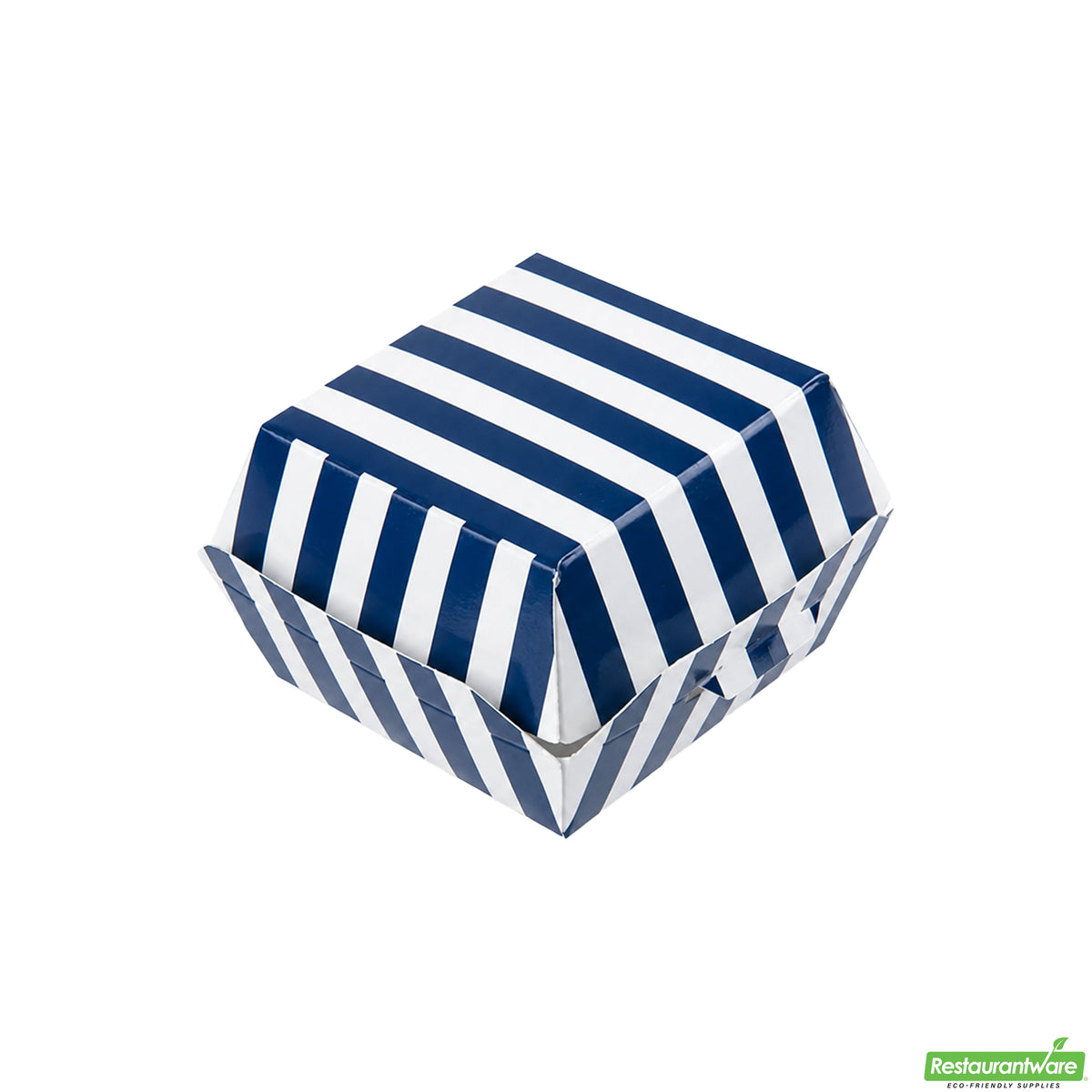 Boxes, Slider, 2.50 x 2.50 x 2 Inch, Paper, Blue & White Stripe,100 - 1 COUNT
