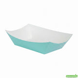 Boats, Bio Tek 5.50 x 3.50 x 2 Inch, Paper, Turquoise, 1 Pound, #100,4 - 50 COUNT