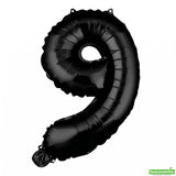 Balloon, Mylar, Balloonify 16 Inch, Number 9, Black,1 - 1 EACH