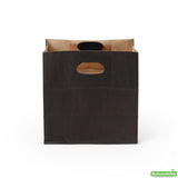 Bags, 11 x 7 x 11 Inch, Paper, Black, with Handle,1 - 100 COUNT