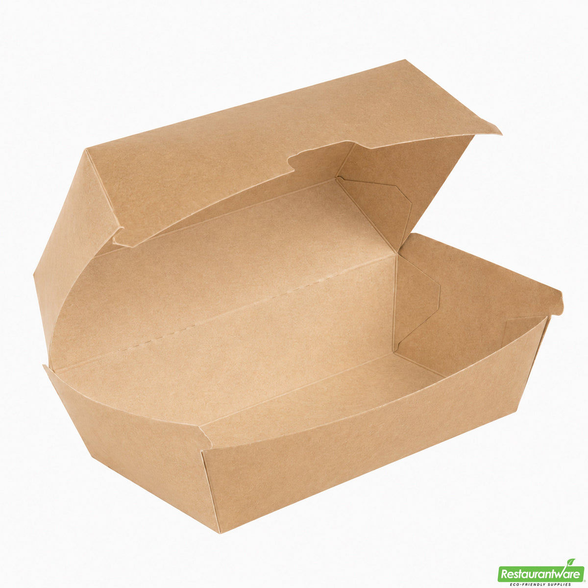 Containers, Hot Dog & Sandwich, 6.75 x 3.5 x 3.5 Inch, Paper, Kraft, Rectangular, Clamshell,1 - 100 COUNT