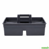 Caddy, Cleaning, 16 x 10.5 x 7 Inch, 3-Compartment, Black, Plastic, with Handle,1 - 1 EACH