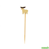 Skewers, 3.50 Inch, Bamboo, Natural, Rudolph,10 - 100 COUNT