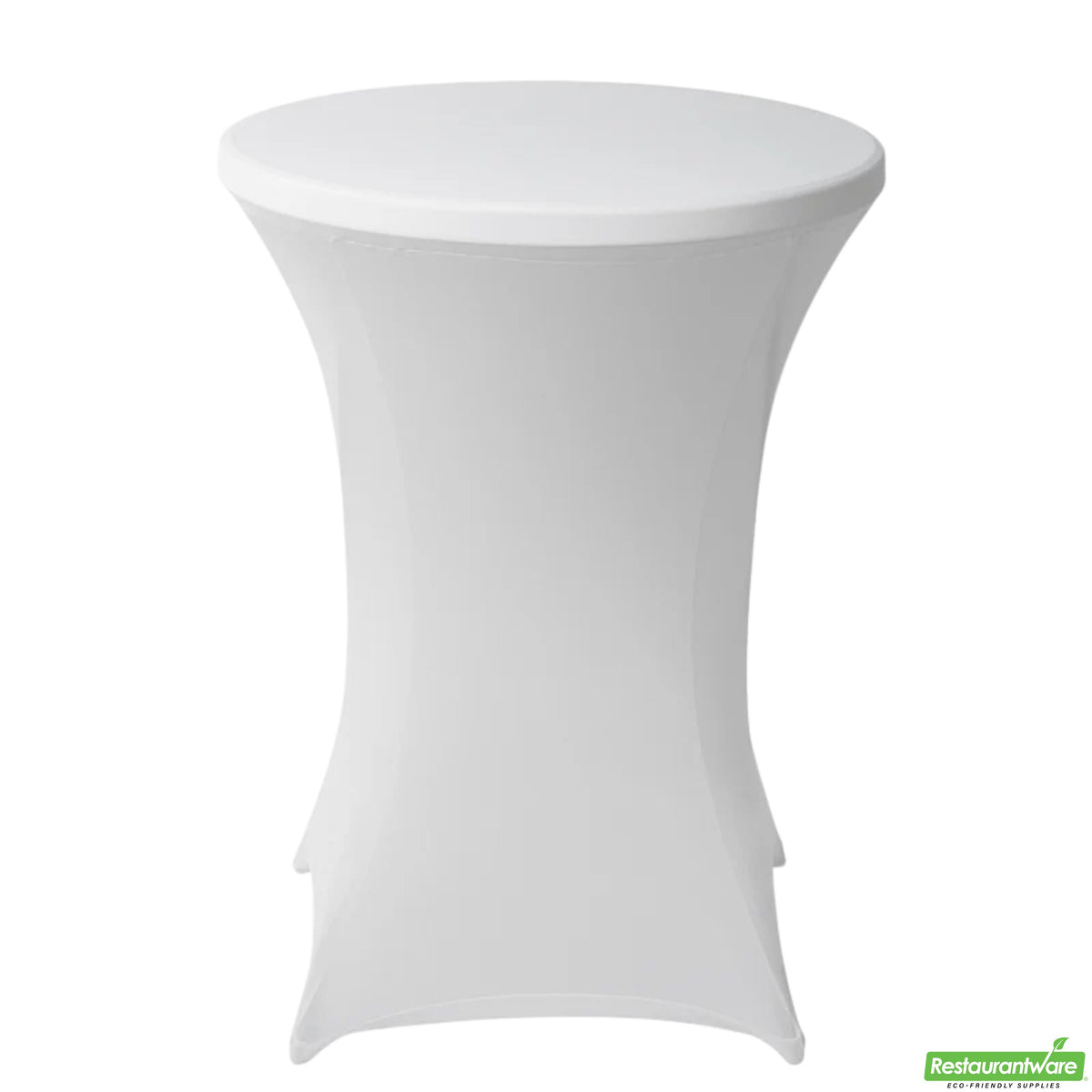 Table Covers, 36 Inch, Spandex, White, Round,1 - 10 COUNT