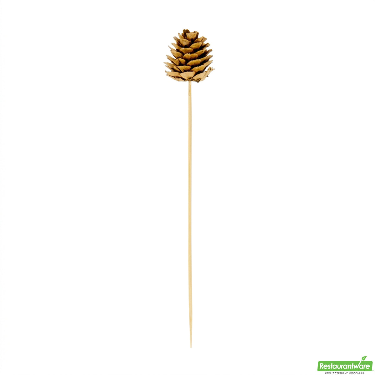 Skewers, 6 Inch, Bamboo, with Mini Pine Cone, 6 Linear Inch,1 - 500 COUNT