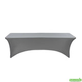 Table Covers, 96 x 30 Inch, Spandex, Gray, Rectangular,1 - 10 COUNT