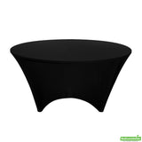 Table Covers, 72 Inch, Spandex, Black, Round,1 - 10 COUNT