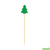 Skewers, 3.50 Inch, Bamboo, Green, Tree,10 - 100 COUNT