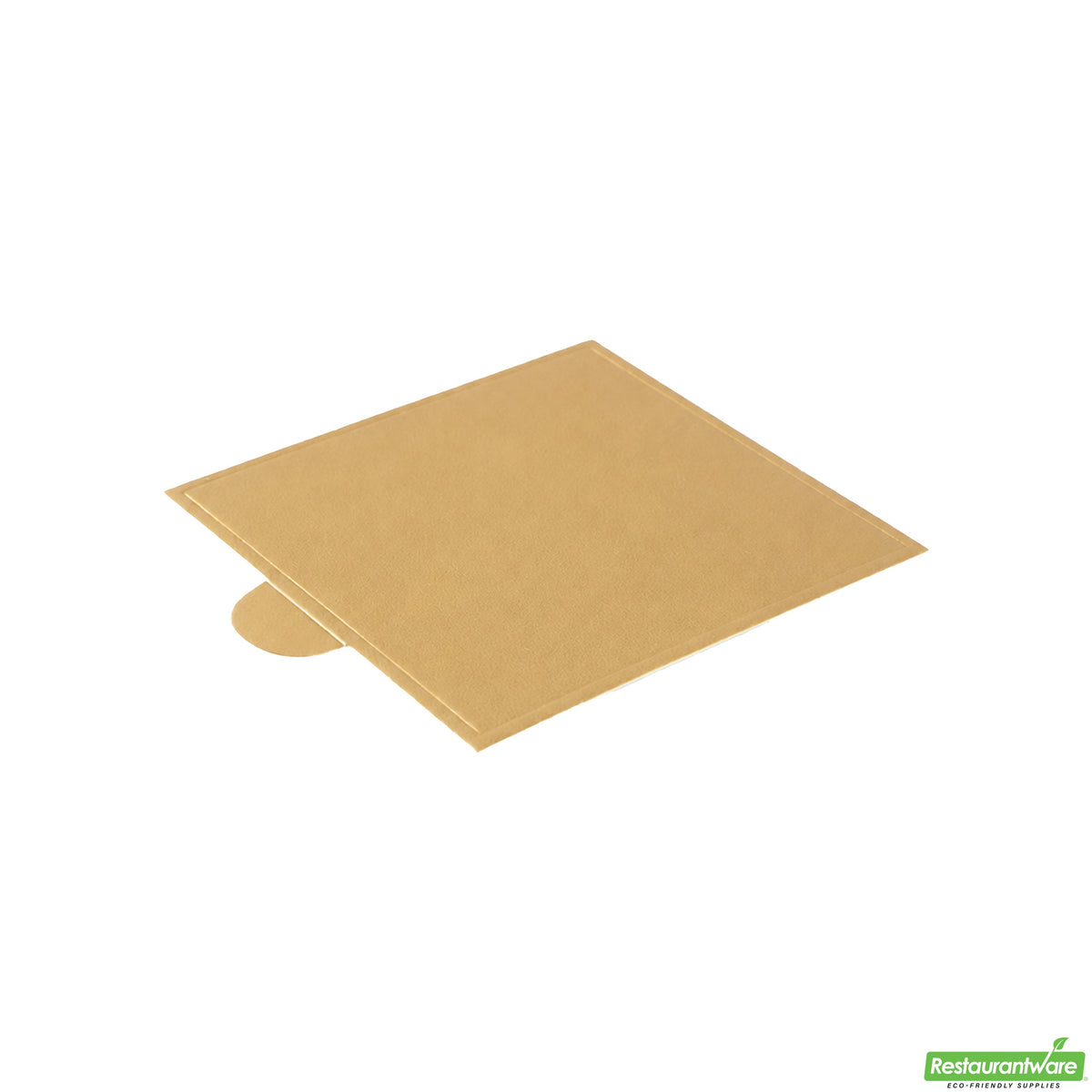 Bases, SturdyServe, 2.8 x 2.8 Inch, Paper, Gold, Square,1 - 200 COUNT