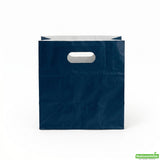 Bags, Take-Out, Bag Tek 11 x 7 x 11 Inch, Paper, Midnight Blue, Rectangular, with Handles,100 - 1 COUNT