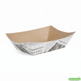 Trays, Food, 5.4 Inch, Paper, News Print Design, 5.4 Linear Inch,1 - 200 COUNT