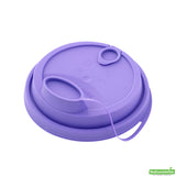 Lids, Straw Hole & Sip-Thru, Plastic, Purple, with 2 Plugs, for 12/16/24 Ounce Cups,1 - 500 COUNT