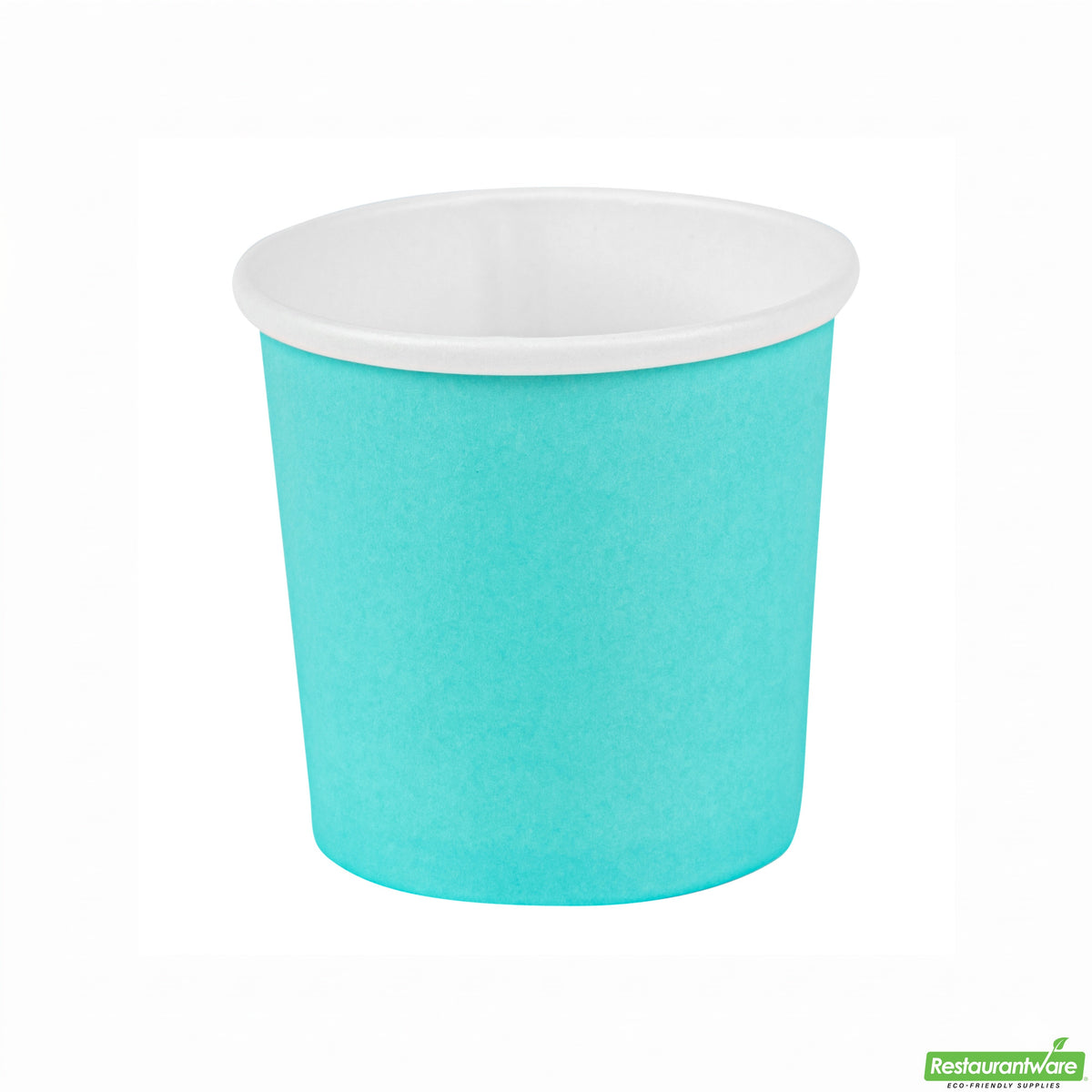 Containers, Soup, Bio Tek 12 Ounce, Paper, Turquoise, 3.50 x 3.50 x 3.50 Inch, Round,8 - 25 COUNT