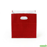 Bags, Take-Out, Bag Tek 11 x 7 x 11 Inch, Paper, Red, Rectangular, with Handles,100 - 1 COUNT