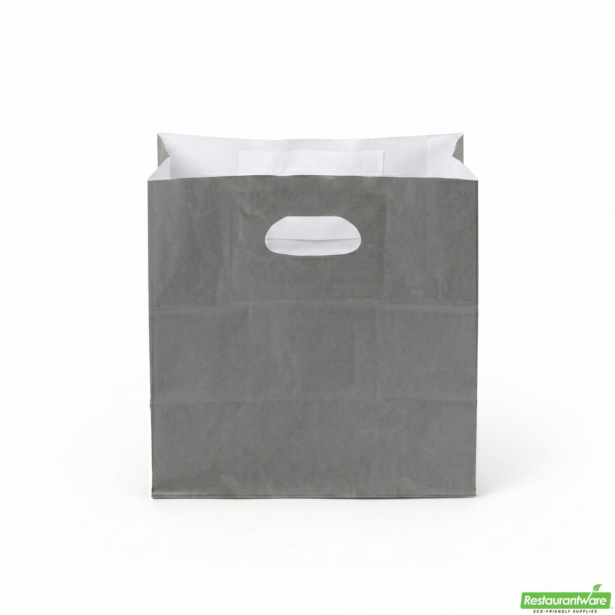Bags, Take-Out, Bag Tek 11 x 7 x 11 Inch, Paper, Gray, Rectangular, with Handles,100 - 1 COUNT