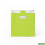 Bags, Take-Out, Bag Tek 11 x 7 x 11 Inch, Paper, Eco Green, Rectangular, with Handles,100 - 1 COUNT