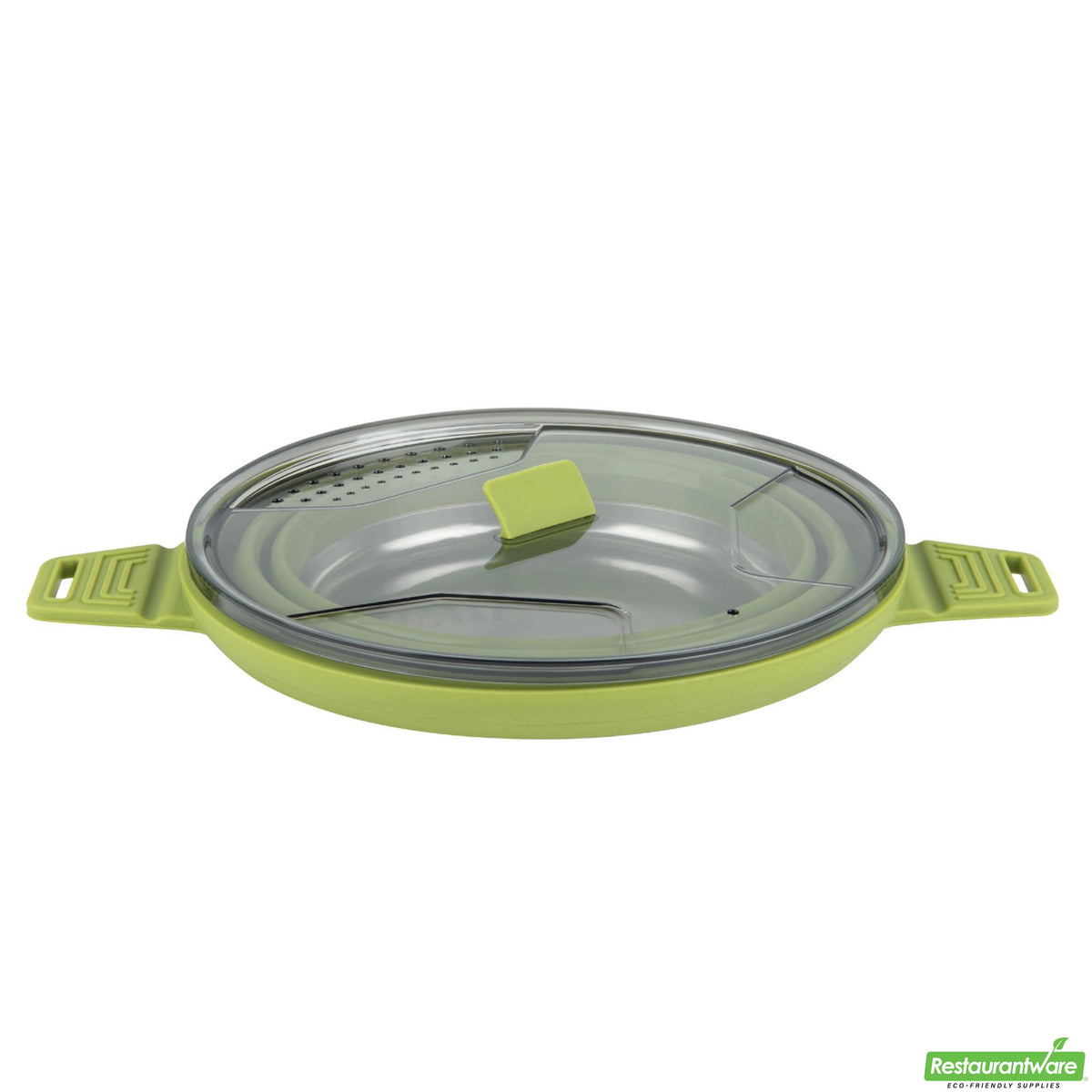 Pots, Hi Tek 2.50 Liter, Collapsible, Green, Silicone, 12.50 x 8.75 x 4.75 Inch, includes Lid,20 - 1 COUNT