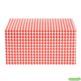 Boxes, Lunch & Chicken, Bio Tek 80 Ounce, Paper, Red Houndstooth, 9 x 5 x 5 Inch, with Fast Top,16 - 25 COUNT