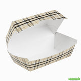 Containers, Hot Dog & Sandwich, Bio Tek 6.75 x 3.50 x 3.50 Inch, Paper, Plaid, Rectangular,100 - 1 COUNT
