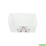 Trays, Baking, Bake Tek 8 Ounce, Greaseproof Paper, Beige Vintage Floral, 4.25 x 4.25 x 1.5 Inch,100 - 1 COUNT