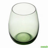 Glasses, Wine, Vetri, 15 Ounce, Green, Stemless, 3.75 x 3.75 x 4.25 Inch,4 - 6 COUNT