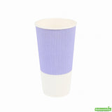 Cups, Hot, 20 Ounce, Paper, Light Purple, Ripple Wall,1 - 250 COUNT