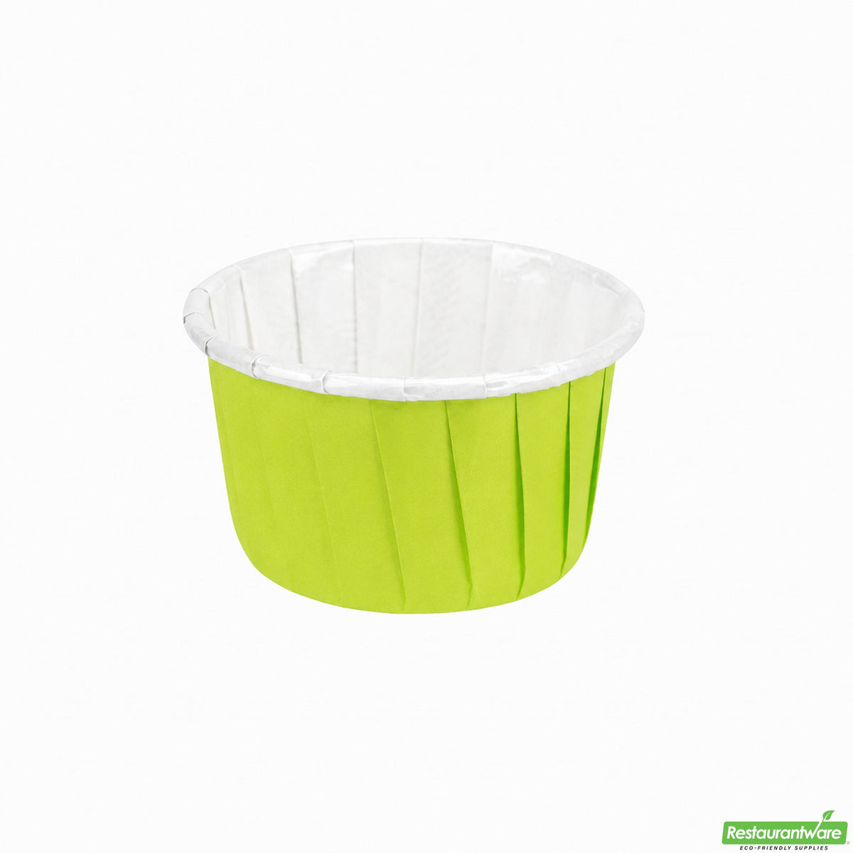 Cups, Baking, 1 Ounce, Paper, Eco Green, Pleated, Small 2 x 2 x 1.25 Inch, Round,200 - 1 COUNT