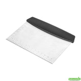 Scraper, Dough, 6 Inch, Stainless Steel, with Black Plastic Handle, 6 Linear Inch,1 - 1 EACH
