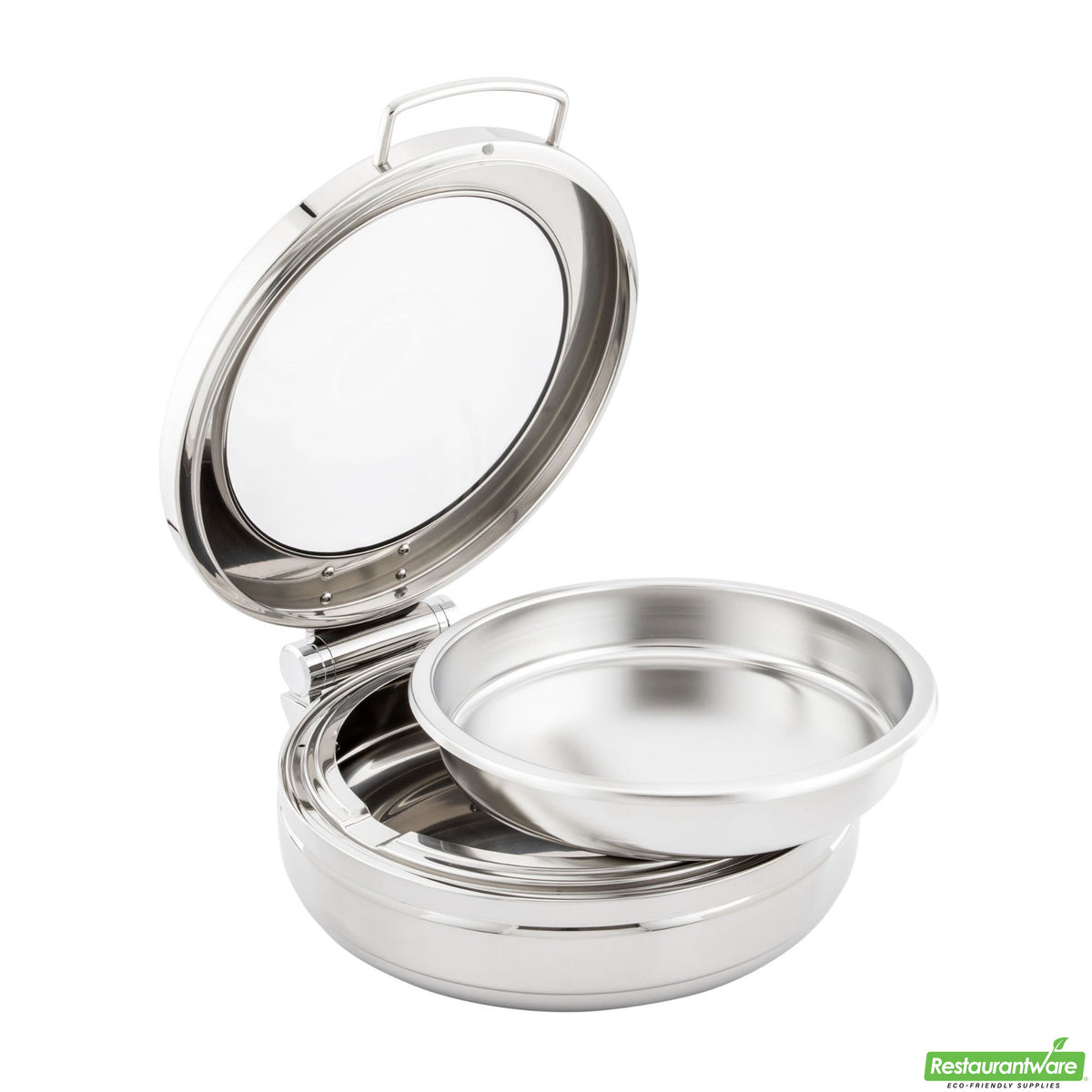 Chafer, Round, 6 Quart, Stainless Steel, with Glass Window, Induction-Ready, 6 Quart,1 - 1 COUNT