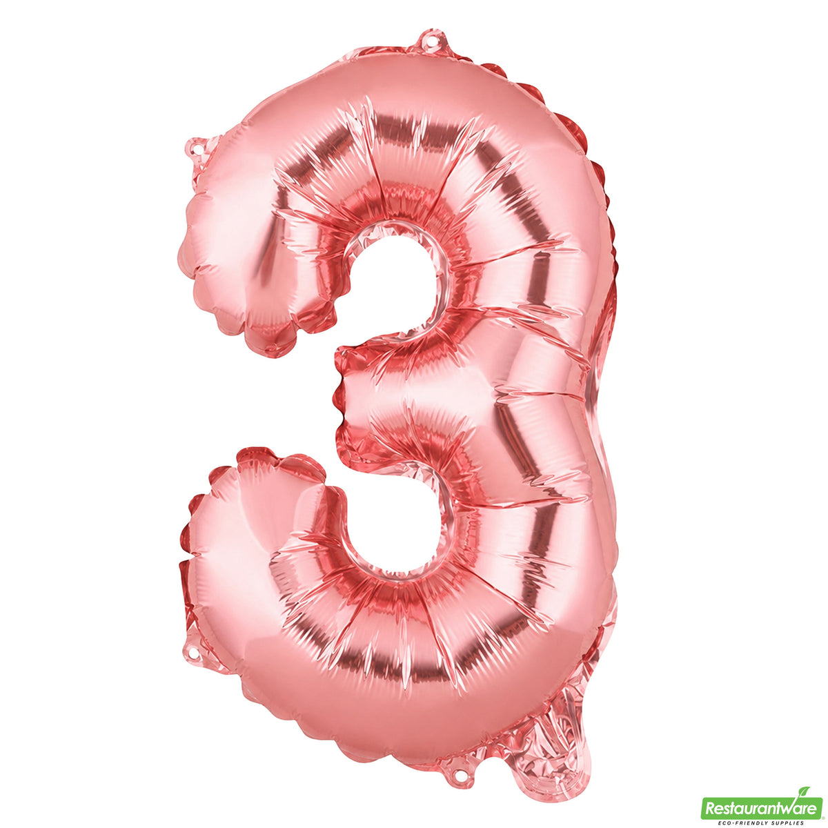 Balloon, Mylar, Balloonify 16 Inch, Number 3, Rose Gold,1 - 1 EACH