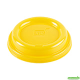 Lids, Plastic, Yellow, for 8/12/16/20 Ounce Coffee Cups,20 - 25 COUNT
