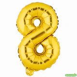 Balloon, Mylar, Balloonify 16 Inch, Number 8, Gold,1 - 1 EACH